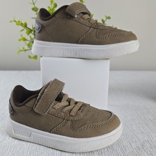 Tommy Hilfiger Brown Sneakers Casual Suede Design Size 7 Toddler