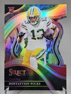 2023 Panini Select Dontayvion Wicks Black & Red Prizm Die Cut RC #271 Packers 