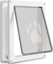 Large Dog Door for Pets up to 100 Lb, Weatherproof Pet Door for Cats and Dogs, D