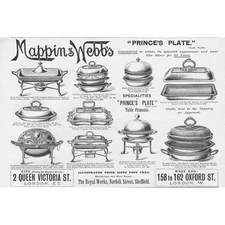 MAPPIN & WEBB Prince's Plate Victorian Advertisement 1898