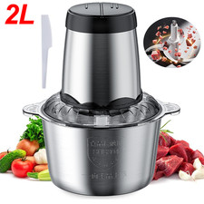 2L Electric Food Chopper Electric Stainless Steel Processor Meat Grinder Mixer