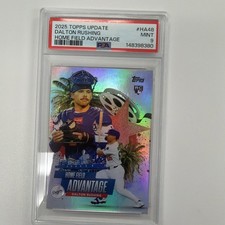 2025 TOPPS UPDATE HOME FIELD ADVANTAGE #HA48 DALTON RUSHING PSA MINT 9