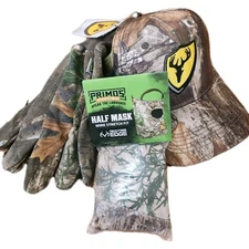 Scent Blocker Hat/Glove Combo with Primos Facemask Turkey Deer Hunting XL/2XL