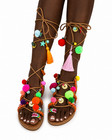 $225 Sz 7.5 Greek Genuine Leather Sandals Gladiator Free People Anthropologie — photo 2