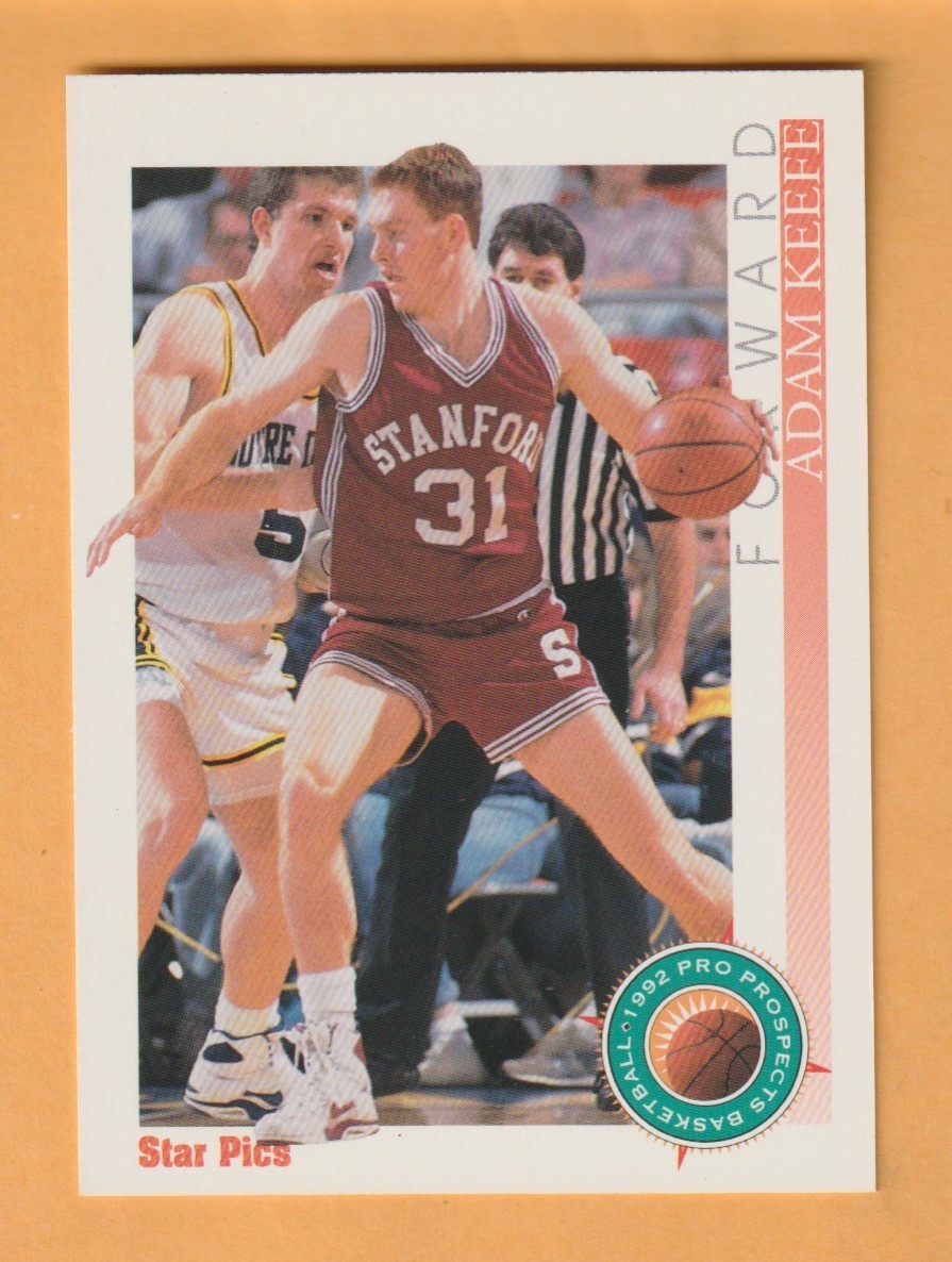 Adam Keefe Stanford Cardinal 1992 Star Pics #75 Irvine California