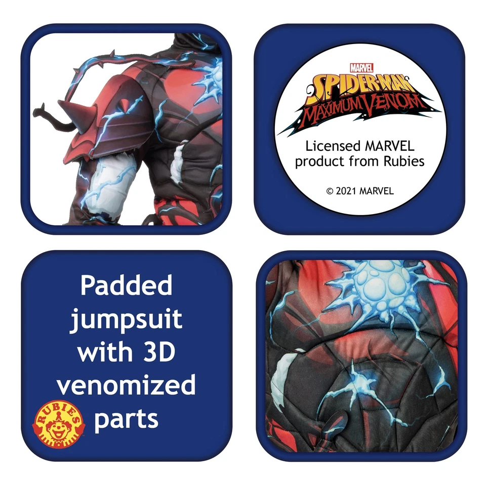 Disfraz de Iron Man Venom Maximum Venom Deluxe Venomized Marvel para niño, mediano Foto 4 de 4