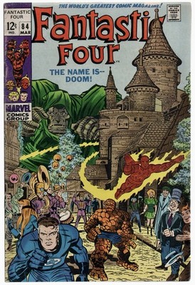 FANTASTIC FOUR #84 Marvel 1969 DR. DOOM NICK FURY Kirby Cover FN+ Grade