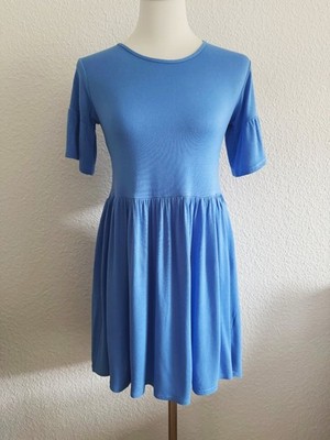 Boohoo Sommer Kleid Jersey blau  Gr. 36