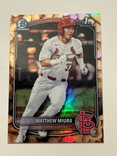 2025 Bowman Draft - Chrome Matthew Miura #BDC-57 Peanuts Refractor (RC)
