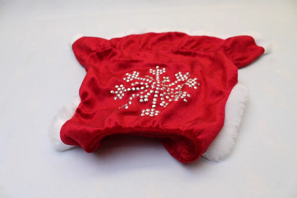 Simplydog Christmas Dog Costume Outfit - Red Snowflake Rhinestone Dress - Medium - Image 4 of 4