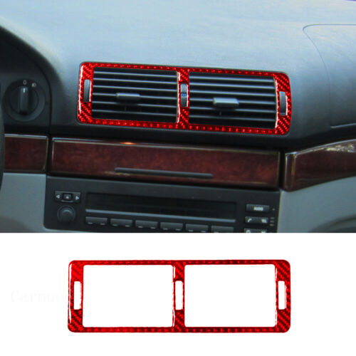 Juego de 35 piezas de embellecedores interiores completos de fibra de carbono roja para BMW 525 528 540 E39 - Imagen 11 de 15