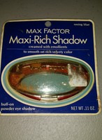Max Factor Eyeshadow Roving Blue Maxi Retired Discontinued 80's Sealed 80s Max Factor Eyeshadow Roving Blue Maxi Retired Discontinued 80's Sealed 80s