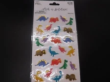 The paper studio stick a bilities Dinosaur Glitter Epoxy stickers 24pc