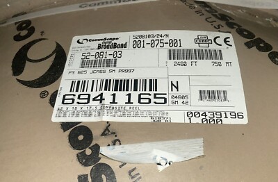 Reel Commscope P-3625 JCASS SM PR997 5208103/24/N 2460FT SEMI-RIGID W SOME DAMAG