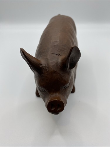 Vintage Red Mill Mfg Standing Hog Pig Figurine 88 Carved Resin Hand Crafted USA - Picture 5 of 10