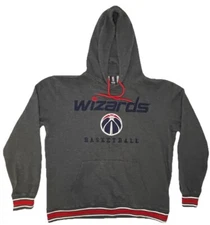 Washington Wizards Hoodie NBA Basketball Gray Embroidered Pullover Men’s XL