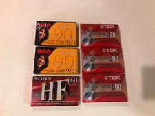 Lot Of 6 Blank Audio Cassette Tapes New Sealed