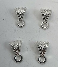 100 Silver Bails Connectors for Charms/Pendants/Beads 4 Box 98