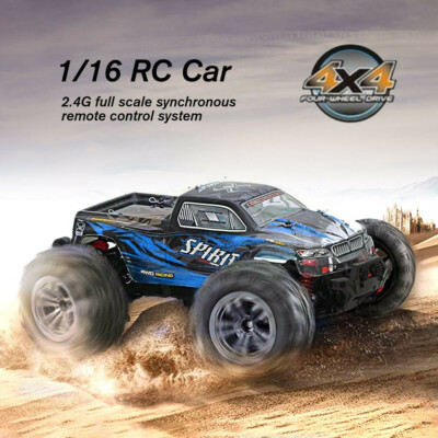 Q901 1:16 4WD High Speed 52km/h Brushless Monster Truck RC Car RTR  Blue