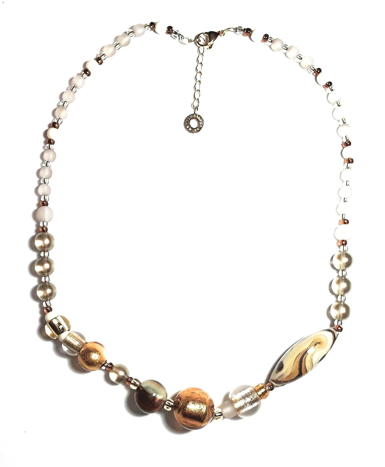 ANTICA MURRINA VENEZIA ART.COD38A10 COLLANA GIROCOLLO ROSE 54/60CM COLORE AMBRA