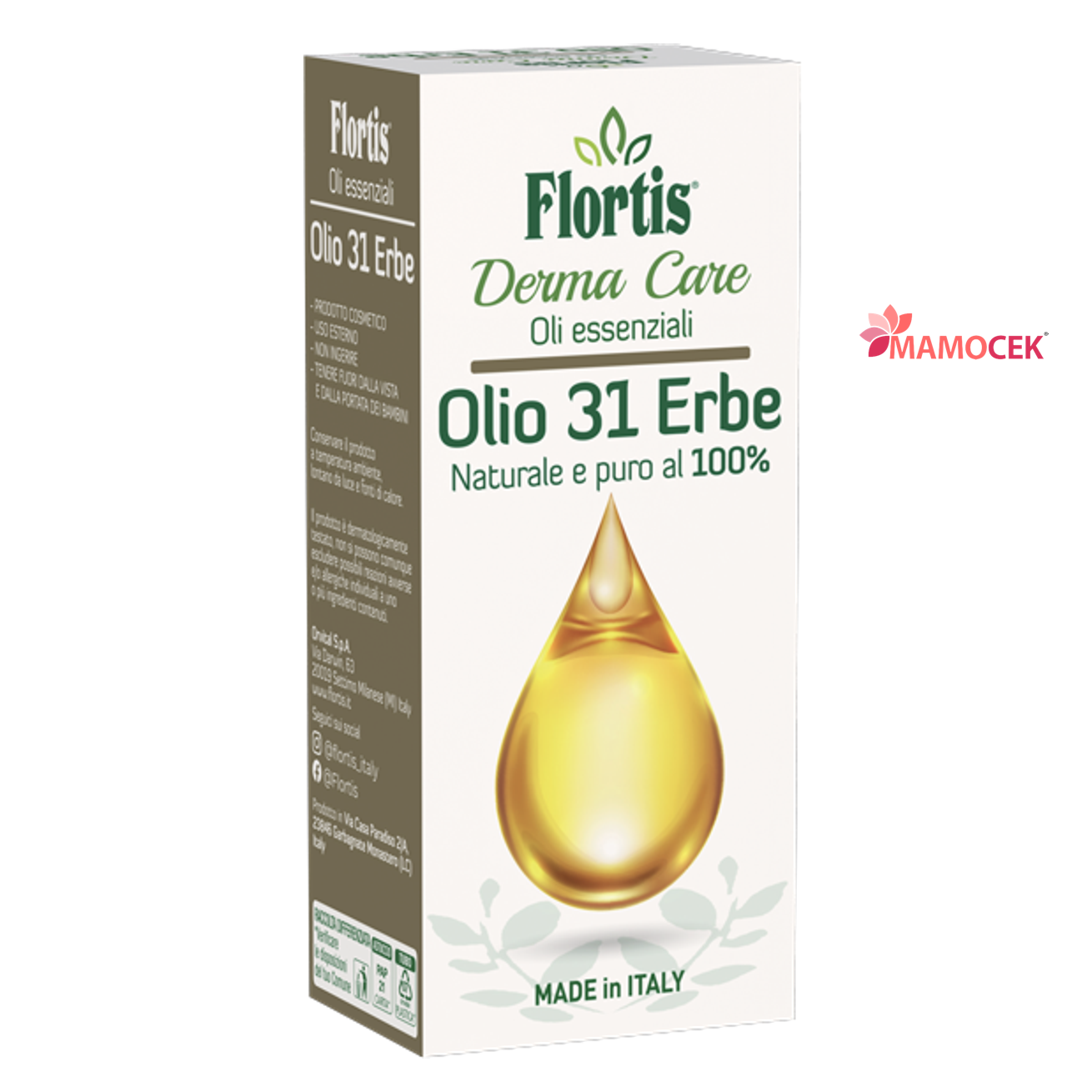 FLORTIS Olio 31 erbe 30ml rivitalizzante riequilibrante massaggio cute muscolo