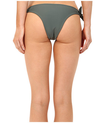 MIKOH VALENCIA TIE SIDE BIKINI SWIM BOTTOMS PANT ARMY GREEN LARGE NEW! $112 - Main Image