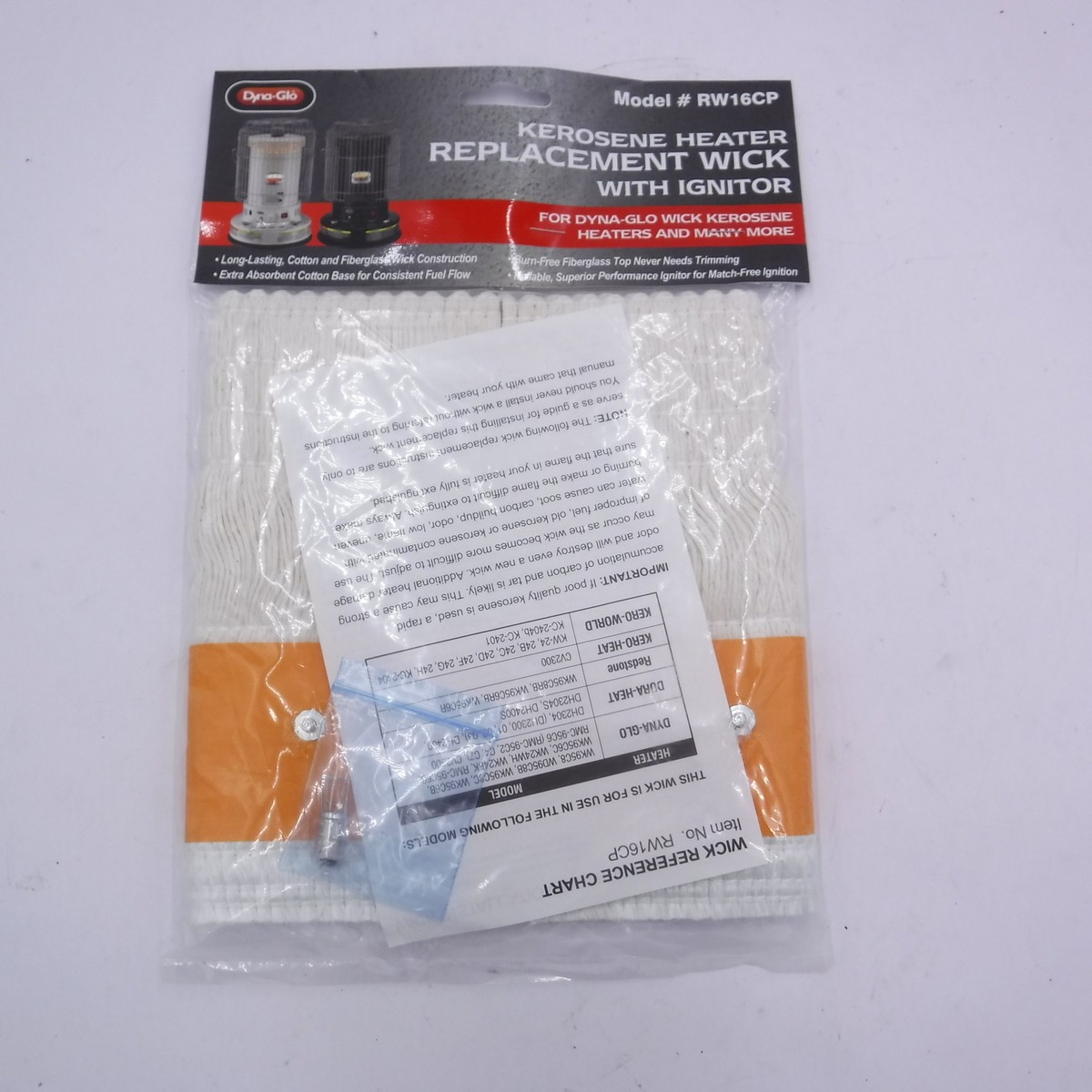 Dyna-Glo RW16CP Kerosene Heater Replacement Wick w/ Ignitor 872076025535 |  eBay