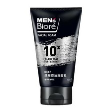 MEN'S BIORE DEEP CLEAN Double Scrub Facial Foam Wash 100ml NEW