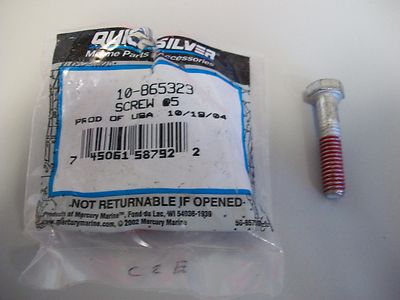 NOS OEM MERCURY MERCRUISER QUICKSILVER SCREW 10-865323   B0509