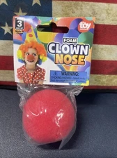 NEW RED FOAM CLOWN NOSES CIRCUS CLOWN COSTUME ACCESSORY CARNIVAL PARTY FAVORS