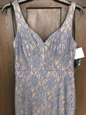 Betsy and Adam Long Gown Glitter Lace Sweetheart Formal Dress Size 6 NEW 216