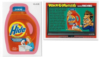 2010 TOPPS WACKY PACKAGES SERIES 7 WACK-O-MERCIALS HIDE DETERGENT RED BORDER 12