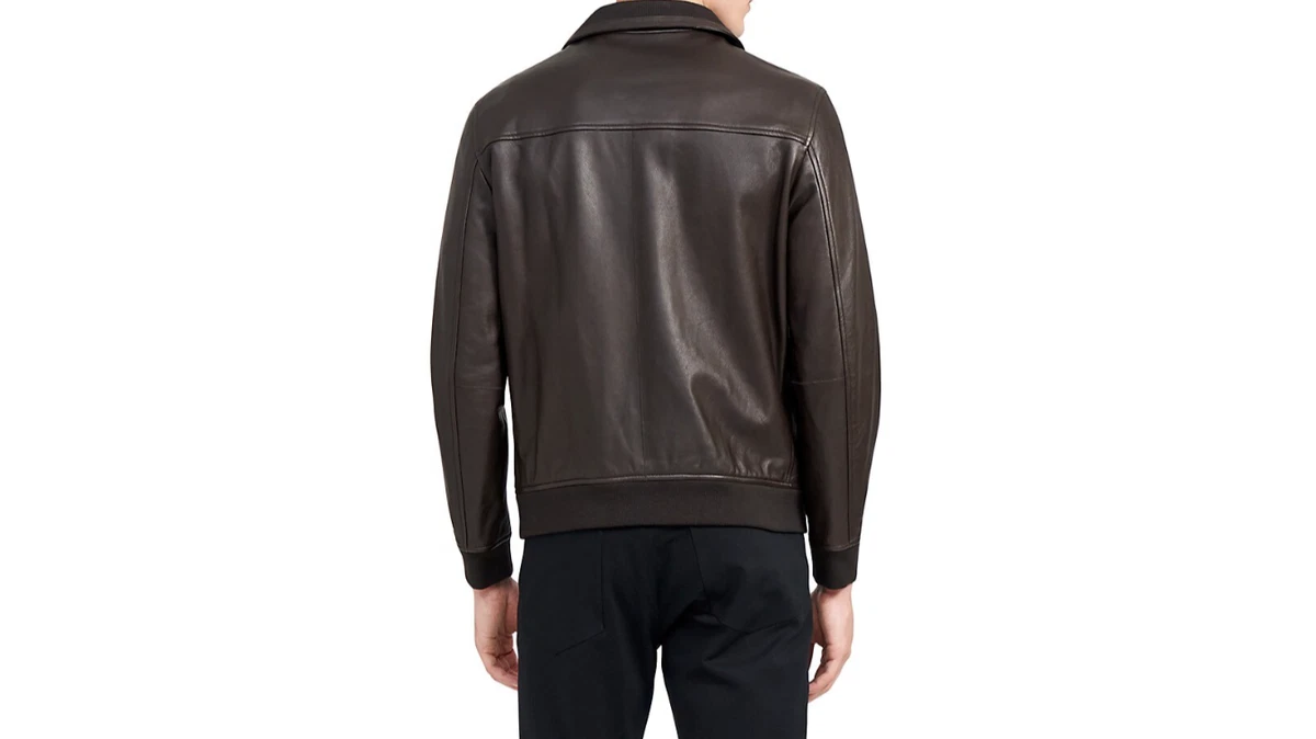 Theory Landan Supreme Leather Jacket MSRP $895 Size M # 6C 1926 NEW