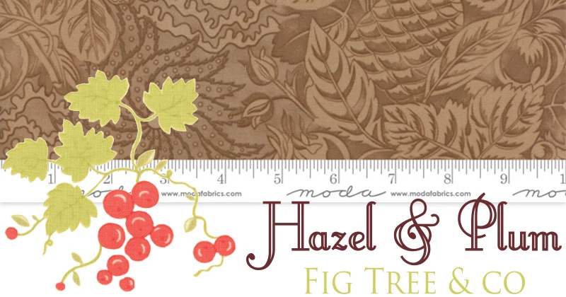 Moda HAZEL & PLUM Pond Green Tonal 20294 16 Fig Tree QUILT FABRIC - Image 3 of 4