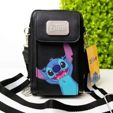 Disney Lilo & Stitch Crossbody Bag Purse Cell Phone Holder Passport Wallet Bag