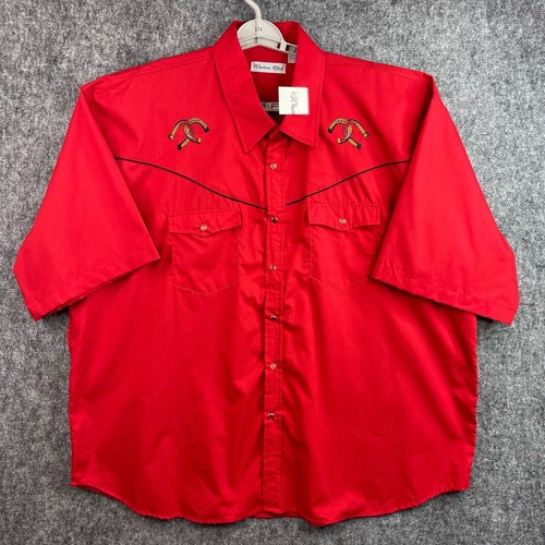 Western Club Mens Button Down Shirt Size 3XL Cotton Blend