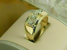Bague De Fiançailles En Diamant Simulé De 2,20CT Pour Homme Plaquée Or Jaune 14K