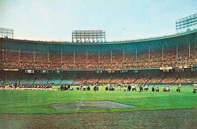 CLEVELAND STADIUM *2X3 FRIDGE MAGNET* FOOTBALL VINTAGE POSTCARD BROWNS NFL MLB