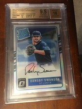 DANSBY SWANSON 2017 DONRUSS OPTIC HOLO RC AUTO /99 BGS 9.5