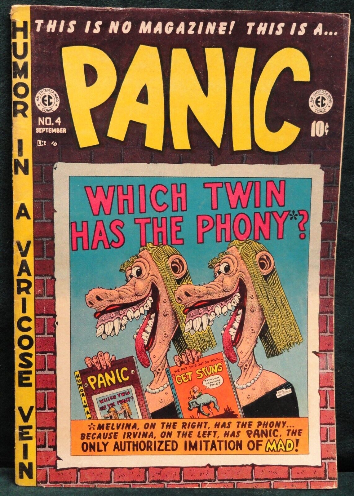 1954 Panic #4 Pre-Code Horror Humor Golden Age Vintage EC Comic VG+ Condition