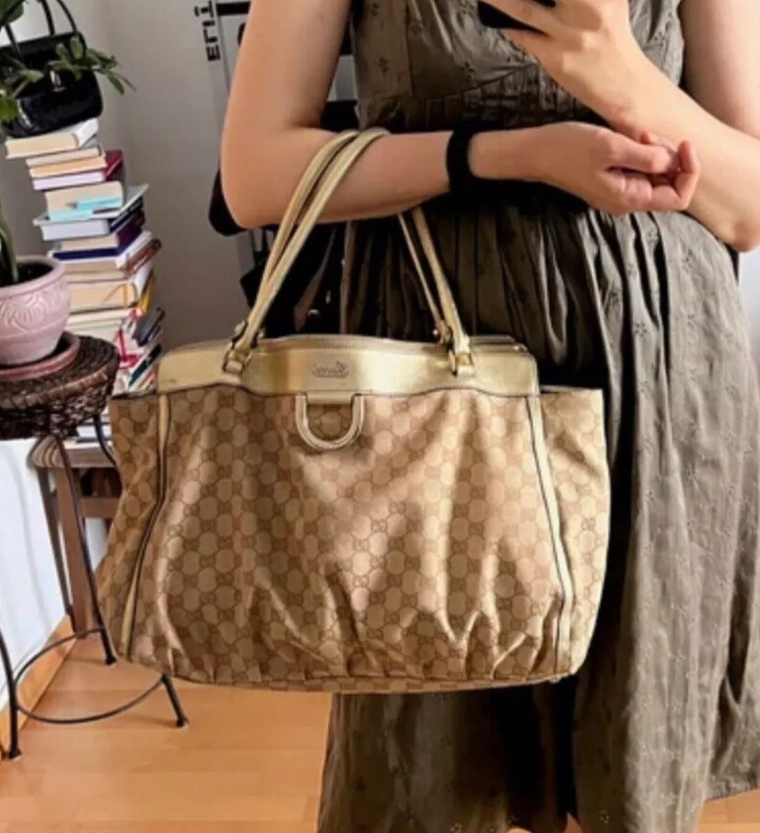 GUCCI 190248 CLASSIC GG LADY LARGE SHOPPER BAG