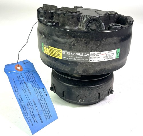 HARRISON HR100T A/C COMPRESSOR GENERAL MOTORS GM 589 R12 2724589 NOS ...