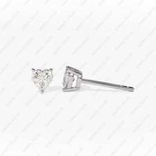 Heart Stud Earrings Topaz Gemstone ,925 Sterling Silver Gift For Her Wedding