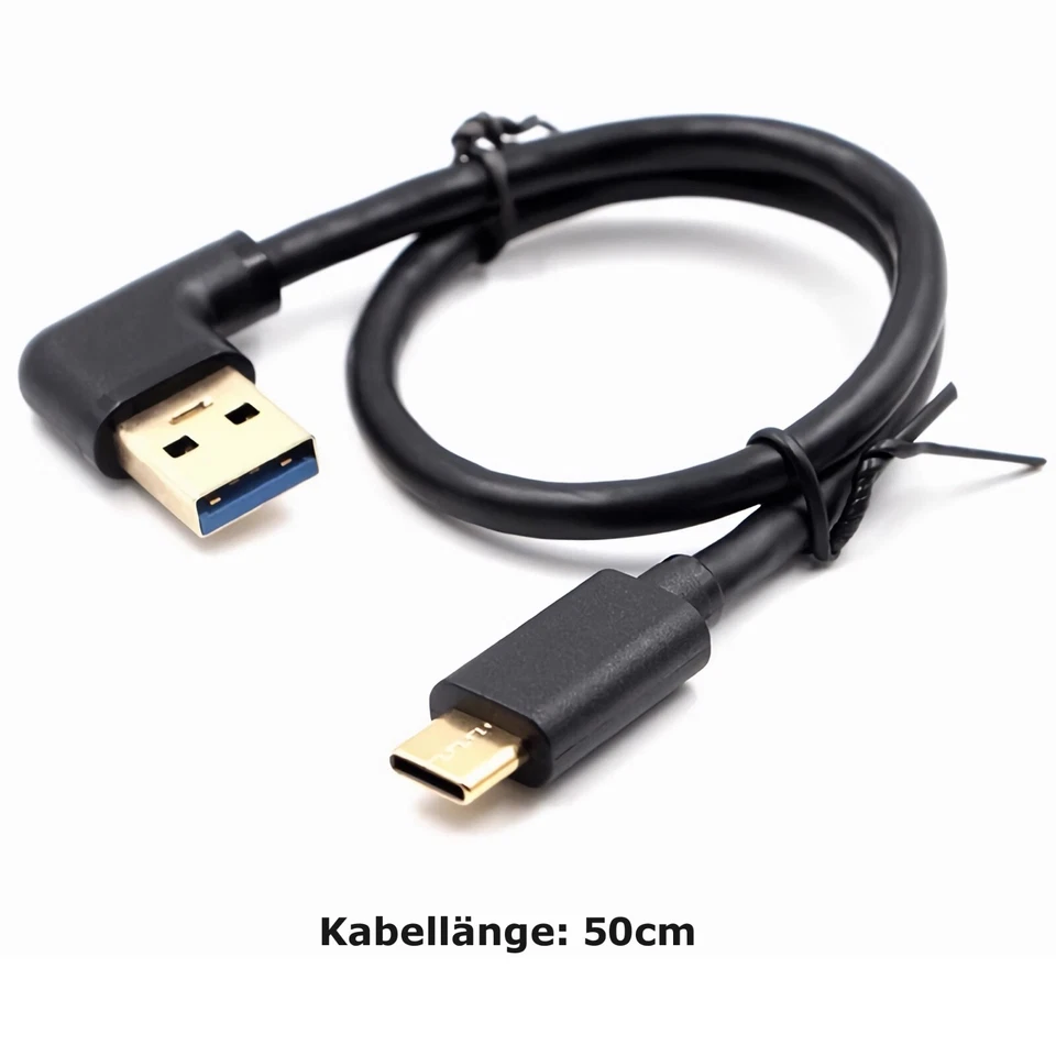 M44 50cm USB Cable 3.0 A Upwards Left On Type-C Data Charge for PC Mobile Phone - Image 3 of 4