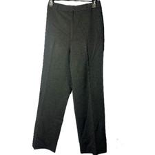 Dolce & Gabbana Black Wool Nylon Flat Front Dress Pants Size 26/ EURO 44