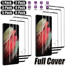 For Samsung Galaxy S21 Ultra/ Plus 5G Full Cover Tempered Glass Screen Protector