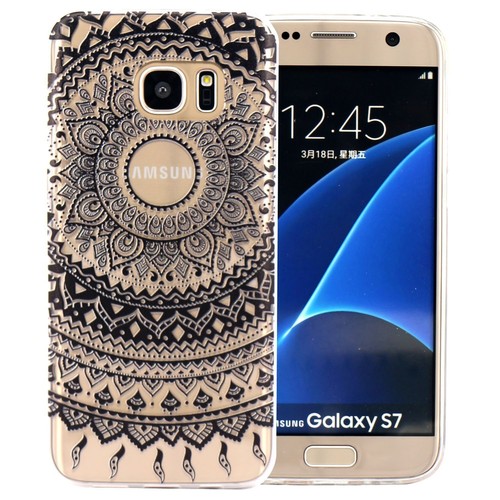 Pour Samsung Galaxy Coque Étui transparent en silicone motif mandala créatif - Photo 3 sur 37