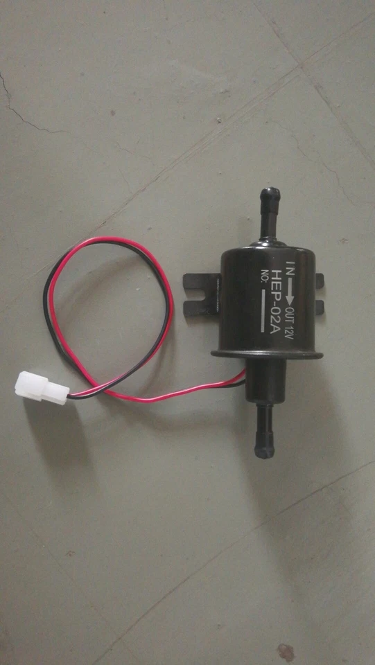 Black Universal 12V Electric Fuel Pump Inline Diesel Petrol Low Pressure HEP-02A - image 4 of 4