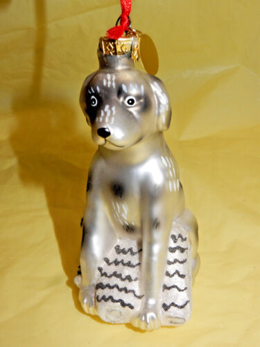 GLASS DOG, PUPPY ORNAMENT IN "DOGHOUSE" BOX, HARD TO FIND SEASONS OF CANNON FALL - Picture 1 of 10
