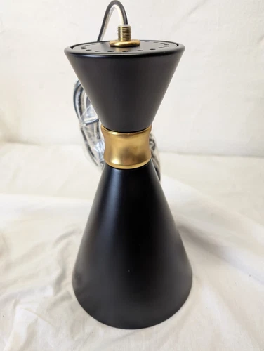 George Kovacs Conic Honey Gold & Black Modern Mini Pendant Light - Picture 3 of 9